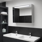 Dulap de baie cu oglindă și LED, 88 x 13 x 62 cm