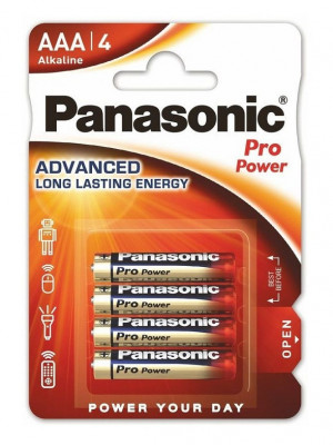 Panasonic baterii alcaline AAA (LR3) Pro Power 4buc LR03PPG/4BP foto