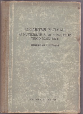Logaritmii Zecimali Ai Numerelor Si Ai Functiilor Trigonometrice foto
