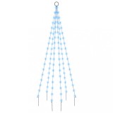 Cumpara ieftin Brad de Craciun pe catarg, 108 LED-uri, albastru, 180 cm