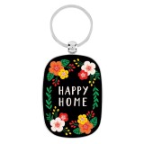 Cumpara ieftin Breloc - Happy home fleuri noir | Derriere la porte