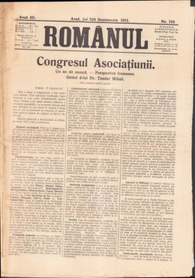 Z226 Rom&amp;acirc;nul, 5/18 septembrie 1913, vorbind pe larg despre moartea lui Aurel Vlaicu foto