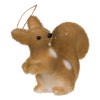 Ornament Brad Crăciun Veveriță, Spumă, 12cm, Maro cu Buline Albe, Oem