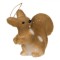 Ornament Brad Crăciun Veveriță, Spumă, 12cm, Maro cu Buline Albe
