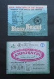 Lot 2 etichete Apa minerala BICAZ NEAMT (Izvorul Tosorog )si AMFITEATRU (Copou Iasi)
