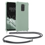 Husa Kwmobile pentru Xiaomi Redmi Note 9, Silicon, Verde, 53147.172, Textil, Carcasa