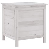 Cumpara ieftin Lada depozitare de gradina alb 50x49x56,5 cm lemn masiv de brad