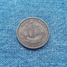 1/2 Half Penny 1938 Anglia Marea Britanie