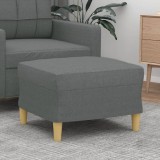 Taburet, gri &icirc;nchis, 60x50x41 cm, material textil