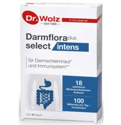 Darmflora plus select intens cu 18 bacterii selectate Dr. Wolz 40cps foto