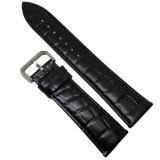 Cumpara ieftin Curea Ceas Din Piele Neagra Imprimeu Crocodil 20mm 24mm WZ1037