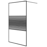 Cumpara ieftin Paravan de dus walk-in negru 115x195 cm sticla ESG transparenta