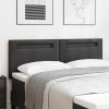 VidaXL Tăblie cap cu lumini cu bandă LED Pe perete Negru 144 cm PVC