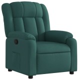 Cumpara ieftin Fotoliu rabatabil, verde inchis, material textil