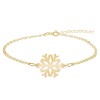 Snowflake - Bratara personalizata argint 925 placat cu aur galben 24K 15+4cm cu pandantiv Fulg
