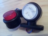 Lampi Gabarit LED Laterale Remorca, 12V, Brat Cauciucat, Rosu/Alb, Set 2 Bucati