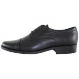 Pantofi eleganti barbati piele naturala - Pieton negru - Marimea 40