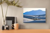 Tablou Canvas Peisaj Abstract Valuri de Nisip, 39 x 26 cm, CMCLASS