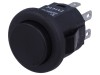 NKK SWITCHES Comutator DPDT ON-(ON) LP0125CMKW01A 3A 250VAC Apasare Buton Rotund Negru