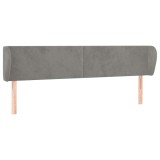 Cumpara ieftin Tablie de pat cu aripioare gri deschis 163x23x78/88 cm catifea