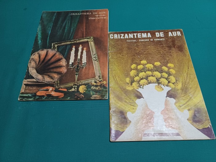 LOT 2 PROGRAME CRIZANTEMA DE AUR FSTIVAL -CONCURS DE ROMANȚE /1978, 1982 *H