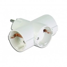 Priza tripla tip splitter cu impamantare foto