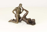 Cuplu facand dragoste- statueta erotica din bronz KF-80, Nuduri