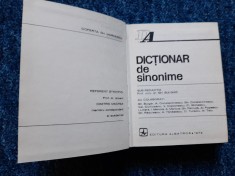 Dictionar de sinonime (Ed. Albatros - fara supracoperta!) foto