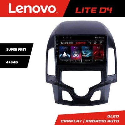 Navigatie Hyundai I30 2009-2012 clima automata Lenovo Kit-I30AUTOMATIC 4+64 GB Android Waze USB Navigatie Internet Youtube Rad CarStore Technology foto