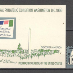 S.U.A.1966 Expozitia filatelica SIPEX KS.4