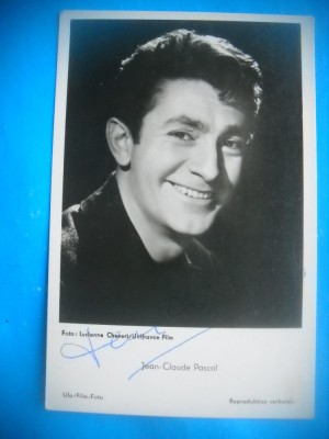 HOPCT 1416 JEAN CLAUDE PASCAL -FRANTA-ACTORI/ARTISTI-AUTOGRAF-NECIRCULATA foto