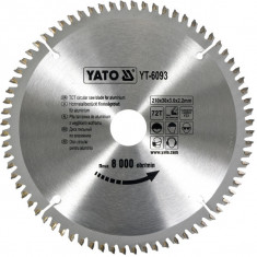 Disc circular pentru aluminiu 210 x 3 x 30 mm Yato YT-6093 foto