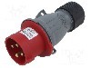 Conector alimentare AC, IEC 60309, IP44, 32A, 440V, 4 pini, AMPHENOL - 2CMA101981R1000