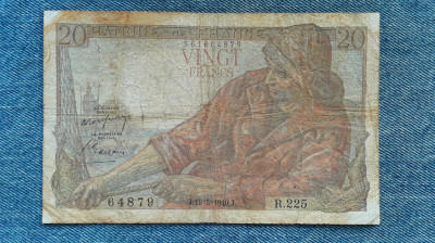 20 Francs 1949 Franta / seria 64879 foto