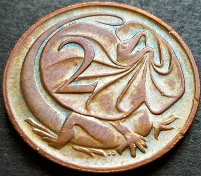 Moneda exotica 2 CENTI - AUSTRALIA, anul 1980 * cod 1211 A - patina frumoasa foto