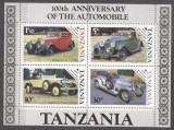 Tanzania 1986 Cars, perf. sheet, MNH S.059, Nestampilat