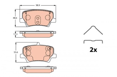 TRW GDB2277 set placute frana,frana disc foto