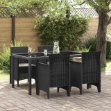 VidaXL Scaune de grădină cu perne 4 pcs Antracit Standard Rattan PE