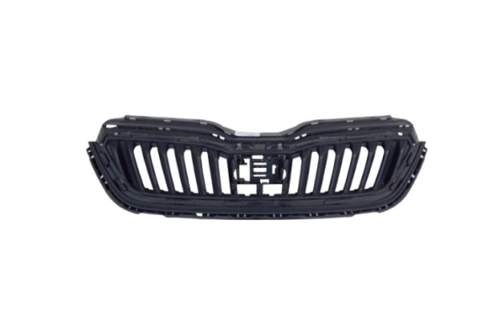 Grila radiator Skoda Scala, 04.2019-, montare fata, negru/negru, RapidAuto