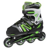 Cumpara ieftin Role Copii, Reglabile Marko, S 31-34, Negru-Verde Ultimate FactoryBikes