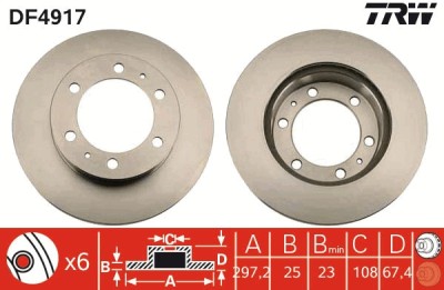 TRW DF4917 Disc frana foto