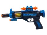 Pistol cu baterii, sunete, lumini led si butoias rotativ