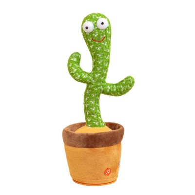 Jucarie interactiva Cactus Vorbitor si Dansator, 32 cm, cu baterii incluse, danseaza si repeta ceea ce spune copilul foto