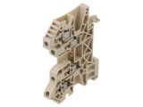 Conector Bej pentru Șine de 4mm2, 4 Borne, 800V 32A