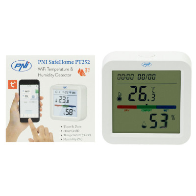 Aproape nou: Senzor inteligent de temperatura si umiditate PNI SafeHome PT252 WiFi foto