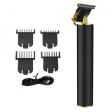 Masina profesionala de tuns barba sau contur FOXMAG24&reg;, autonomie acumulator 120 minute, lama inox, Negru