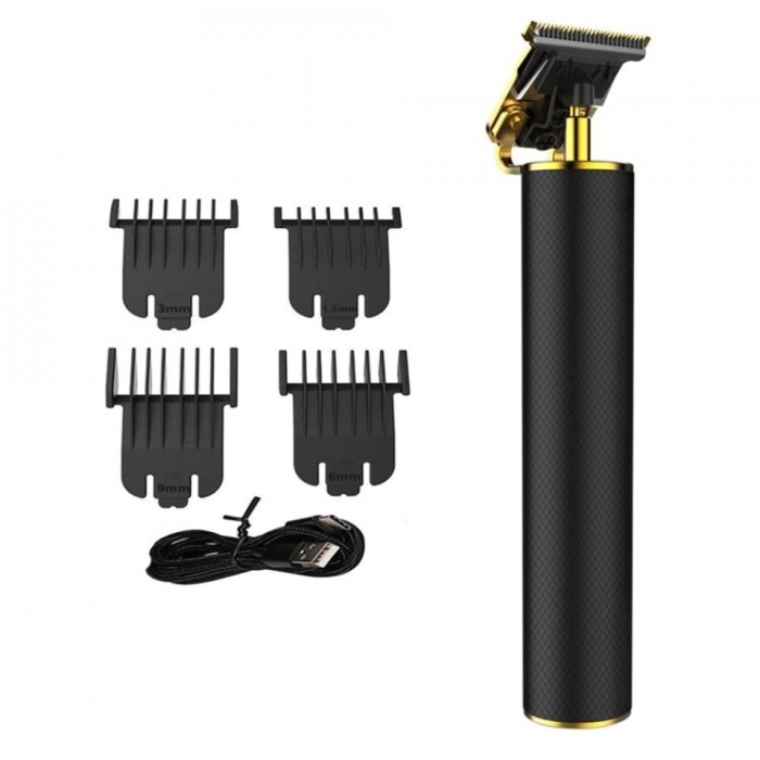 Masina profesionala de tuns barba sau contur FOXMAG24&reg;, autonomie acumulator 120 minute, lama inox, Negru