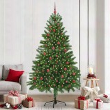 vidaXL Brad de Crăciun cu 300 LED cu suport Verde 210 cm PE 3396340