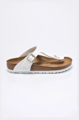 Birkenstock șlapi Gizeh femei, culoarea alb, cu toc plat 1005300-White