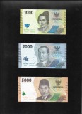 Set Indonezia 1000 + 2000 + 5000 rupii rupiah 2022 unc, Asia